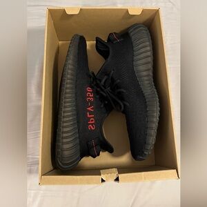 adidas YEEZY Boost 350 Black and Red “Breds” Men's Sneakers NWT